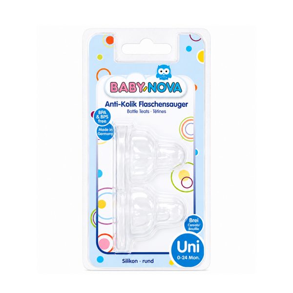 سر شیشه باریک بیبی نوا baby nova مدل 17303 دو عددی