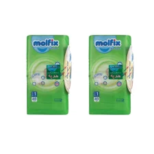 پوشک مولفیکس ایرانی سایز1 (40عددی) molfix بسته 2 عددی