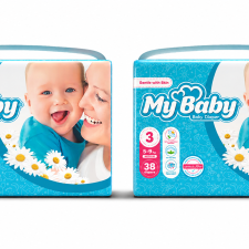 پوشک مای بیبی چسبی سایز 3 (38 عددی) My baby بسته 2 عددی