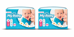 پوشک مای بیبی چسبی سایز 3 (38 عددی) My baby بسته 2 عددی