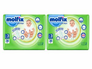 پوشک مولفیکس ایرانی سایز 3 (38عددی) molfix بسته 2عددی