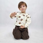 بلوز دورس بچگانه وارداتی مدل تدی رنگ شیری(1-6سال) - تصویر 3