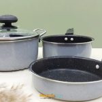 سرویس قابلمه 4 تیکه تفلون چیکو - تصویر 3