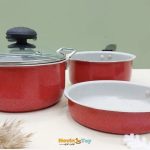 سرویس قابلمه 4 تیکه تفلون چیکو - تصویر 4