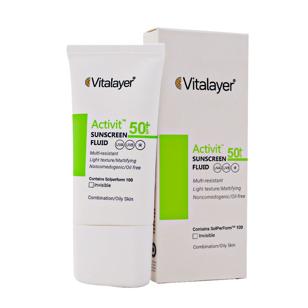 24256-00.jpg کرم ضدآفتاب پوست چرب spf 50 اکتی ویت ویتالایر بی رنگ (50 میل) - تصویر 1