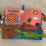 کتاب پارچه ای مستطیل دم دار سوتک دار حیوانات جنگل - تصویر 3