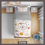 روتختی کودک طرح گربه و رنگین کمان مدل T5795