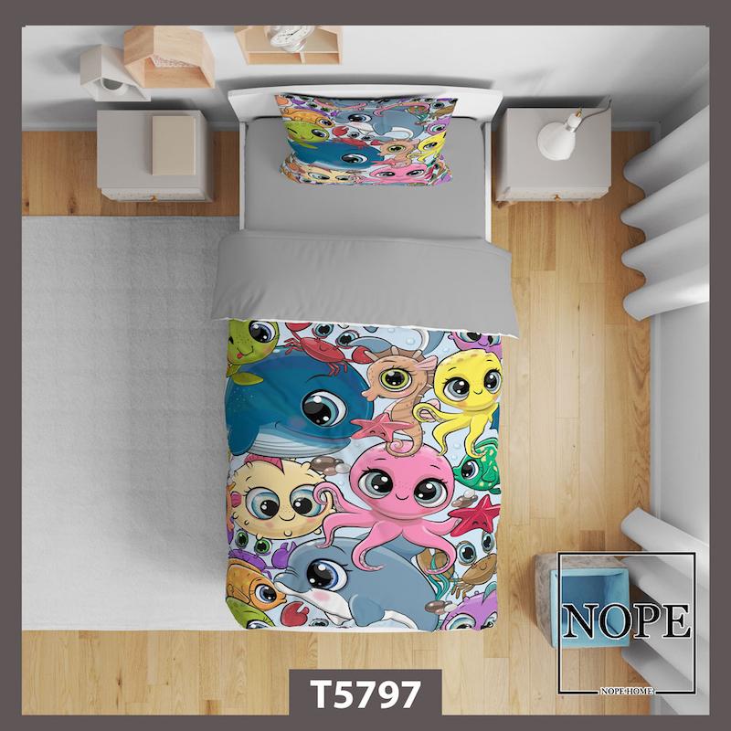 56.jpg روتختی کودک طرح هشت پا کارتونی مدل T5797 - تصویر 1