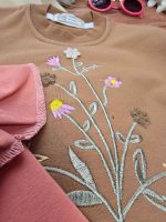بلوز تک گلدوزی شده گل برجسته - تصویر 6