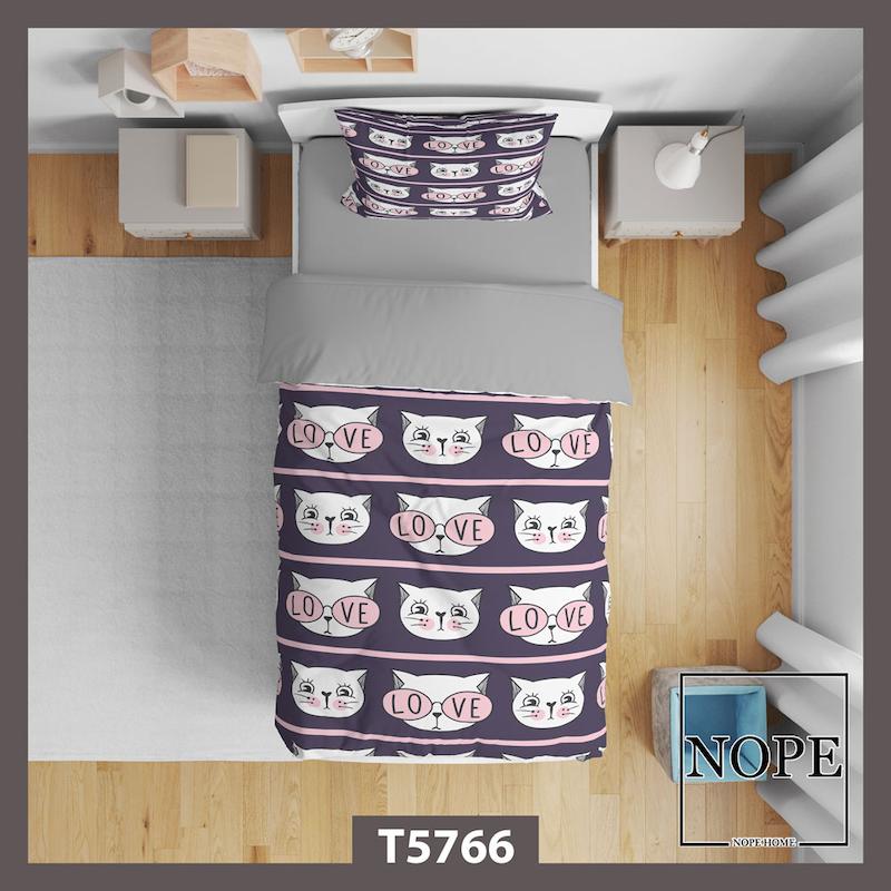 8f7606fb09d5a9c11bc7459882bc5850.jpg روتختی کودک طرح گربه ها مدل T5766 - تصویر 1