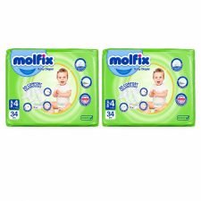 پوشک مولفیکس ایرانی سایز4 (34عددی) molfix بسته 2 عددی