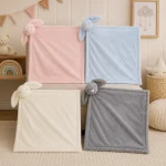 ست پتو و بالشت نوزاد طرح خرگوش Jellycat به همراه عروسک | سایز پتو  80×80 و بالش 27×38 | مناسب سیسمونی و هدیه نوزاد - تصویر 8