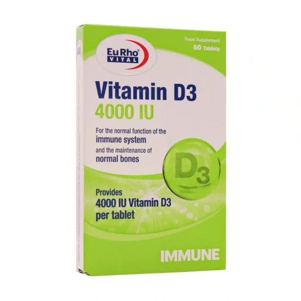 قرص ویتامین D3 4000 واحد یوروویتال (60عدد)