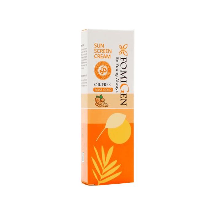 Fomigen-Tinted-Sunscreen-Cream-SPF50-Oil-Free-Rose-Gold-site.png کرم ضد آفتاب رنگی رز گلد SPF50 فومیژن (40 میل) - تصویر 1