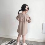 پیراهن دخترانه سرآستین تور - تصویر 5