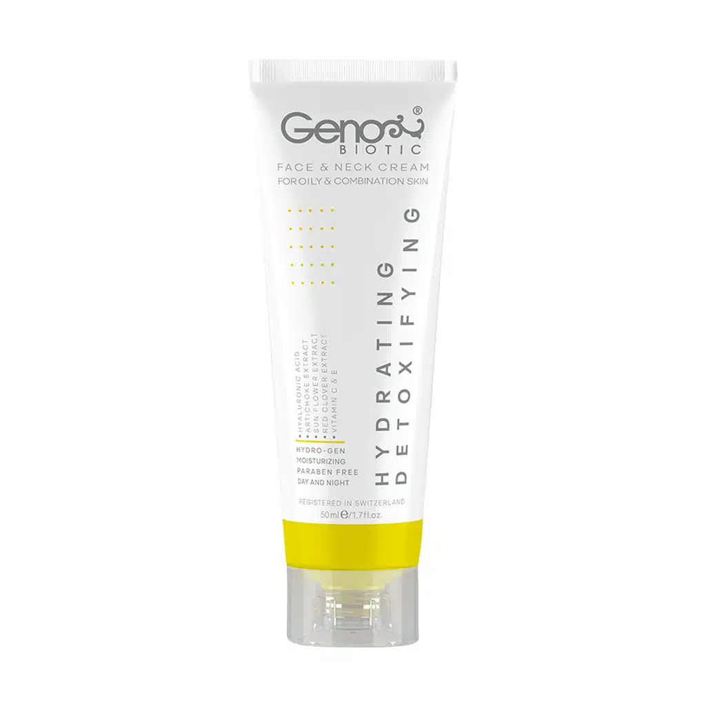 Genobiotic-Face-And-Neck-Cream-For-Oily-Skin-1.jpg.webp کرم رطوبت رسان صورت و گردن مناسب پوست چرب و مختلط ژنوبایوتیک(50 میل) - تصویر 1