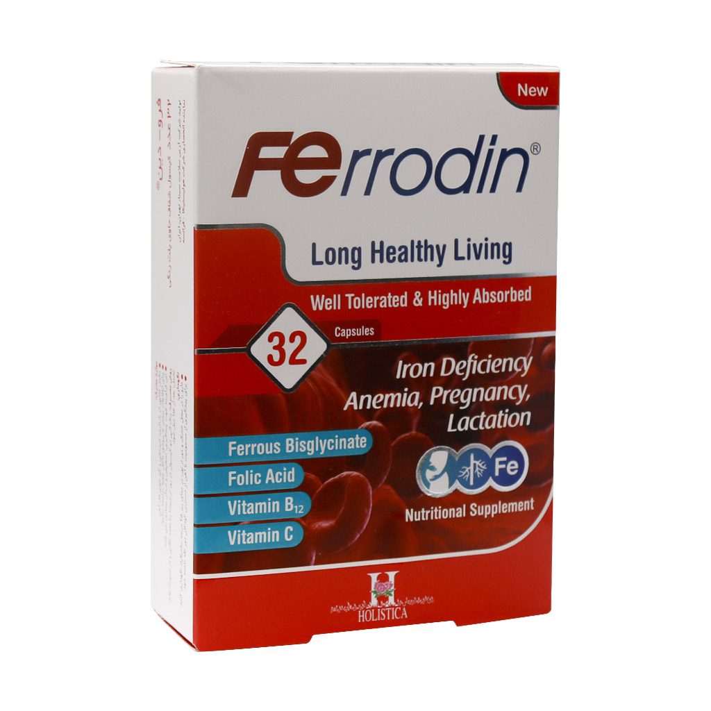 Holistica-Ferrodin-32-Capsules.jpg کپسول فرودین هولیستیکا (32 عددی) - تصویر 1