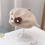 کلاه بافت بچه گانه فرانسوی طرح گل - تصویر 7