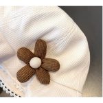 کلاه دخترانه بچه گانه گرد طرح flower - تصویر 7