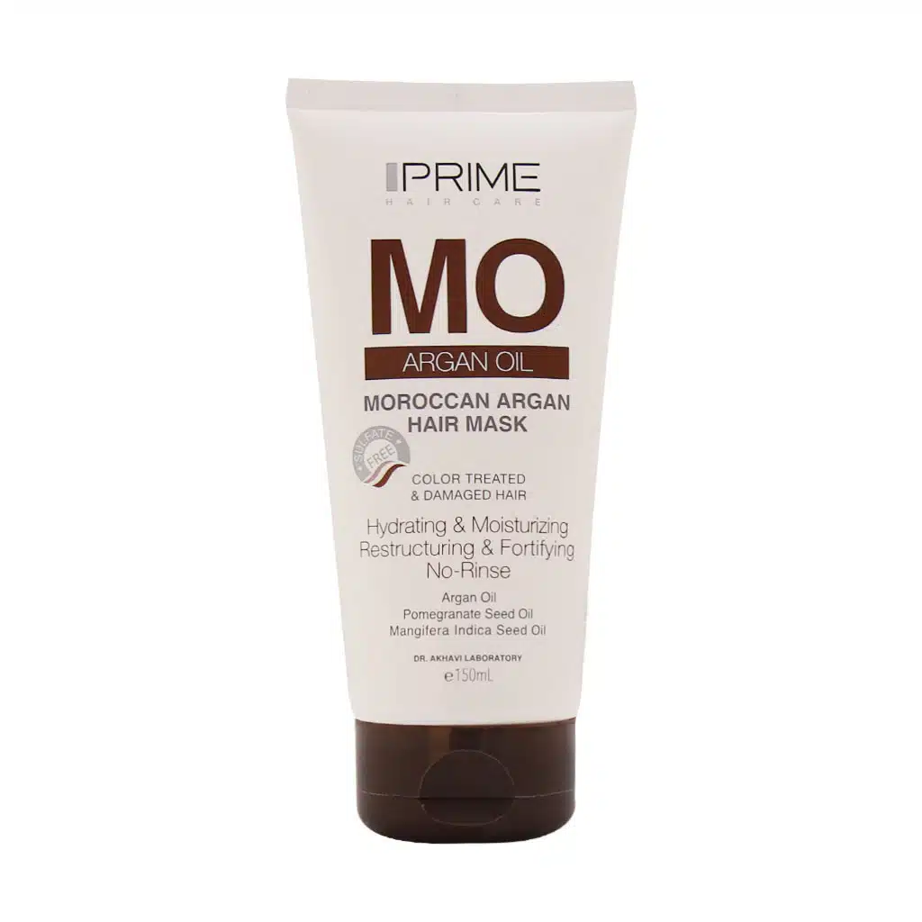 Prime-Argan-Oil-Hair-Mask-150.jpg-1.webp ماسک مو تقویت کننده آرگان پریم مناسب موهای رنگ شده و آسیب دیده (150 میل) - تصویر 1