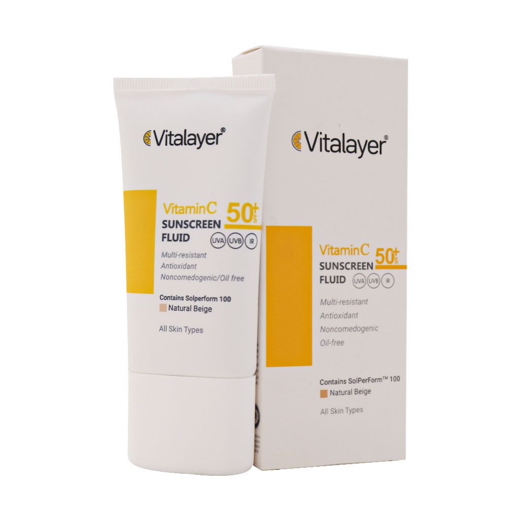 Vitalayer-SPF50-Vitamin-C-Sun-Care-Cream-40-ml-2.jpg فلوئید ضد آفتاب SPF50 حاوی ویتامین C ویتالیر (50 میل) - تصویر 1