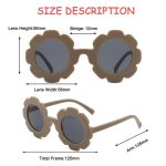 عینک افتابی بچگانه طرح گل UV400 اورجینال وارداتی - تصویر 2