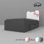تخت خواب نوجوان طرح پاپیون مدل FH608 سایز 80x180 سانتی متر - تصویر 11