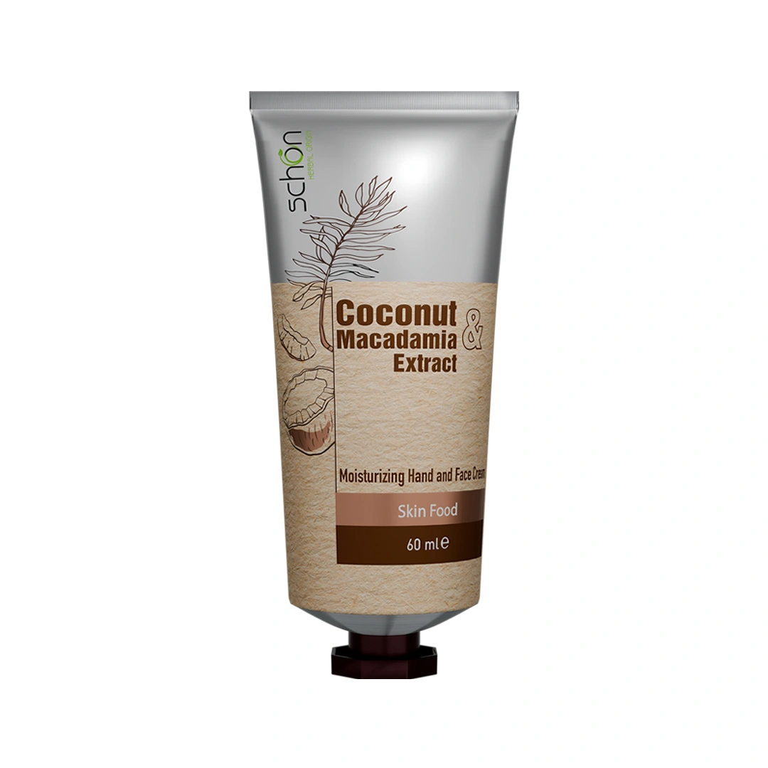 coconut-macadamia-hand-face-cream.webp کرم مرطوب کننده نارگیل و ماکادمیا شون (60 میل) - تصویر 1