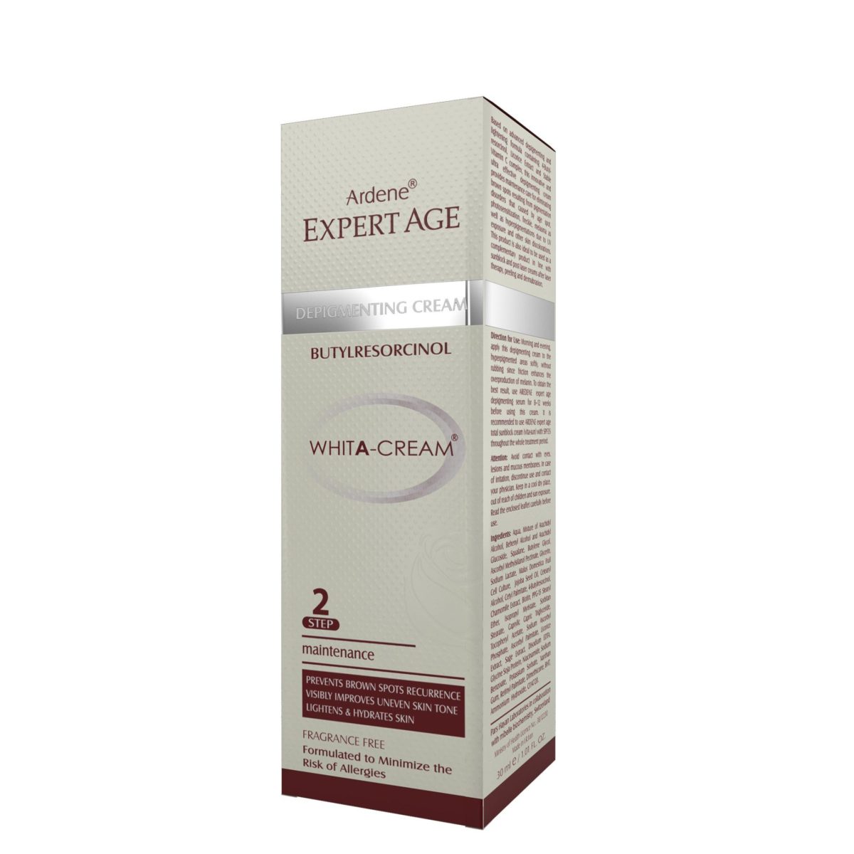depigmenting-serum-2-box.jpg کرم روشن کننده پوست آردن اکسپرتیج (30 میل) - تصویر 1