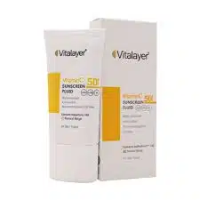 فلوئید ضدآفتاب SPF50 ویتامین سی ویتالایر بژ روشن (50 میل)