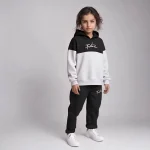 ست هودی و شلوار بچگانه اسپرت مدل Future رنگ سفید مشکی(3-8سال) - تصویر 3