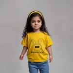 تیشرت وارداتی طرح خرگوش رنگ زرد سایز 30,35,45,50
