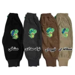 شلوار بچه گانه مخمل کبریتی چراغدار طرح دایناسور عینکی - تصویر 5