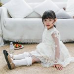 جوراب بچه گانه مجلسی گیپور طرح انگلیسی - تصویر 4
