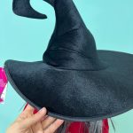 کلاه جادوگری هالووین مخمل مو دار - تصویر 5