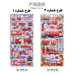 برچسب استیکر سه بعدی طرح ماشین آتش‌نشان - تصویر 3