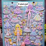 برچسب استیکر سه بعدی طرح باربی کوچولو - تصویر 4