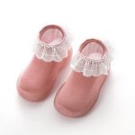 کفش ژله ای جورابی دخترانه دانتل دار طرح آناشید - تصویر 3