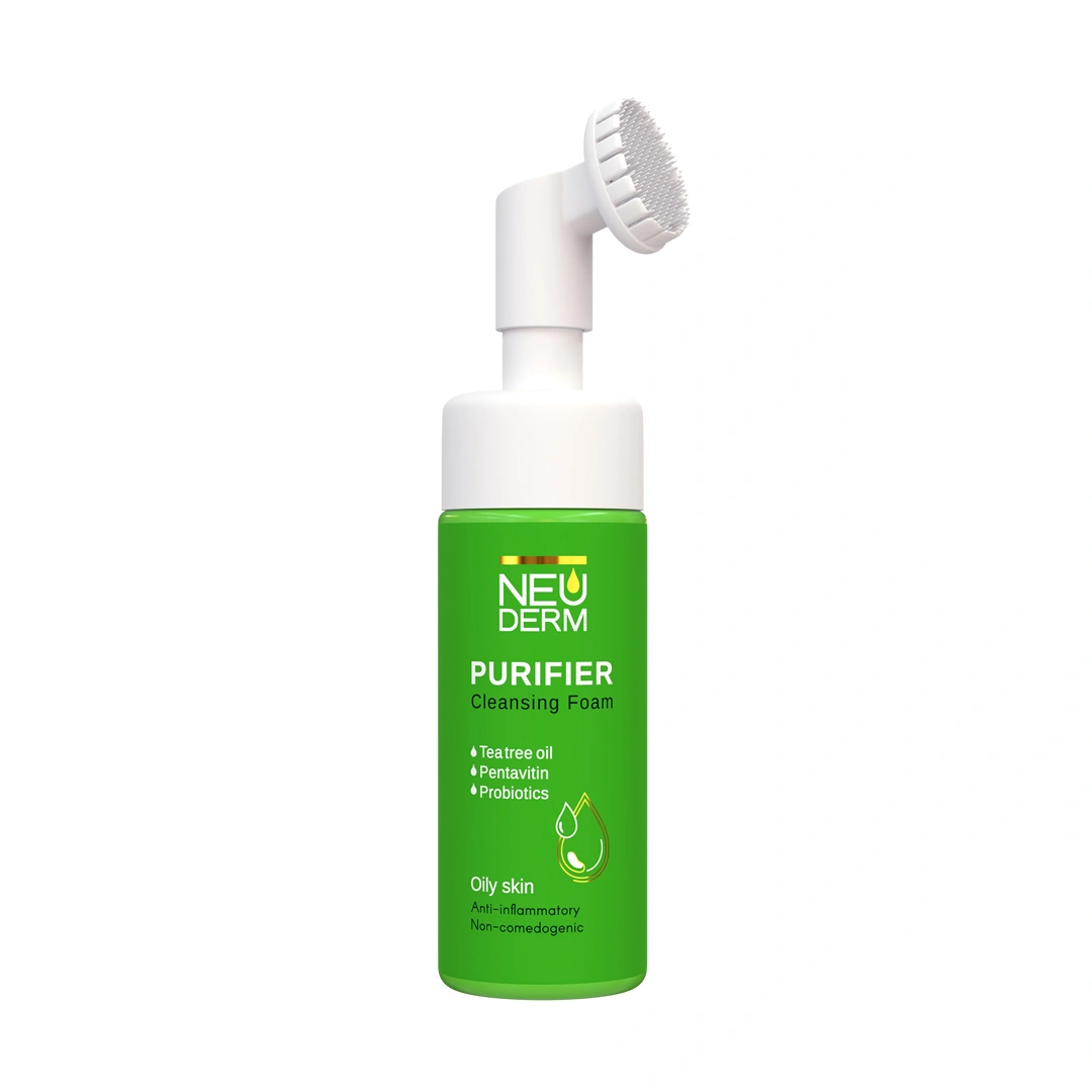 purifier-cleansing-foam-oily-skin.webp فوم شستشو صورت پیوریفایر نئودرم مناسب پوست چرب (150 میل) - تصویر 1