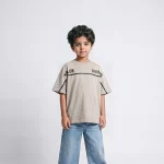 تیشرت بچگانه طرح Dminus کرم سایز 45,50,55,60