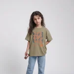 تیشرت بچگانه طرح مکعب کرم سایز 50,55,60,65