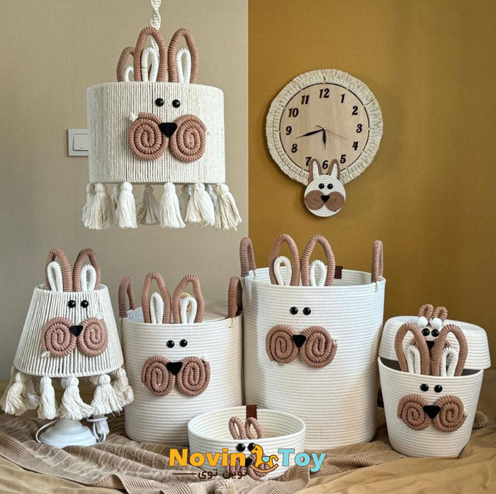 set-6-3.jpg باکس لوسیون اتاق نوزاد مکرومه طرح خرگوش - تصویر 1