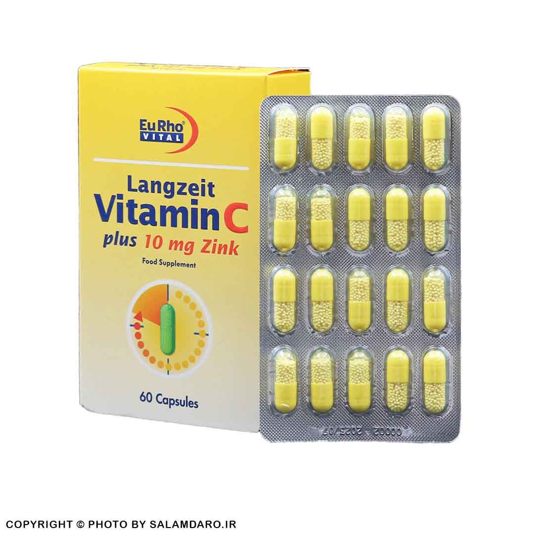 vitamin-c-eurho-vital-60-tab.jpg ویتامین سی و زینک10 میلی گرم یوروویتال (60 عددی) - تصویر 1