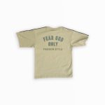 تیشرت بچگانه طرح Fear  گندمی سایز 50,55,70 - تصویر 2