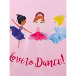تاپ دامن دخترانه برند Little Maven طرح بالرین Love to Dance (مناسب 18 ماه تا 8 سال) - تصویر 4