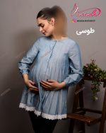 تونیک بارداری کتان نخ دنیم - تصویر 2