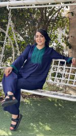تونیک و شلوار بارداری بنفشه - تصویر 2