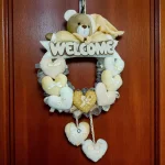 حلقه آویز تزئینی اتاق کودک طرح خرس نانان مدل Welcome - تصویر 8