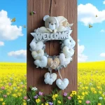 حلقه آویز تزئینی اتاق کودک طرح خرس نانان مدل Welcome - تصویر 3