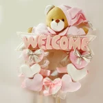 حلقه آویز تزئینی اتاق کودک طرح خرس نانان مدل Welcome - تصویر 16